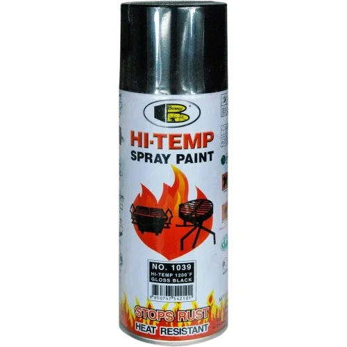 BOSNY 1200°F High-Heat Resistant Gloss Black Spray Paint