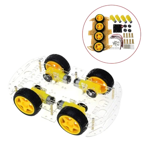 4WD Smart Robot Car Chassis Kit 26cm for Arduino Uno R3