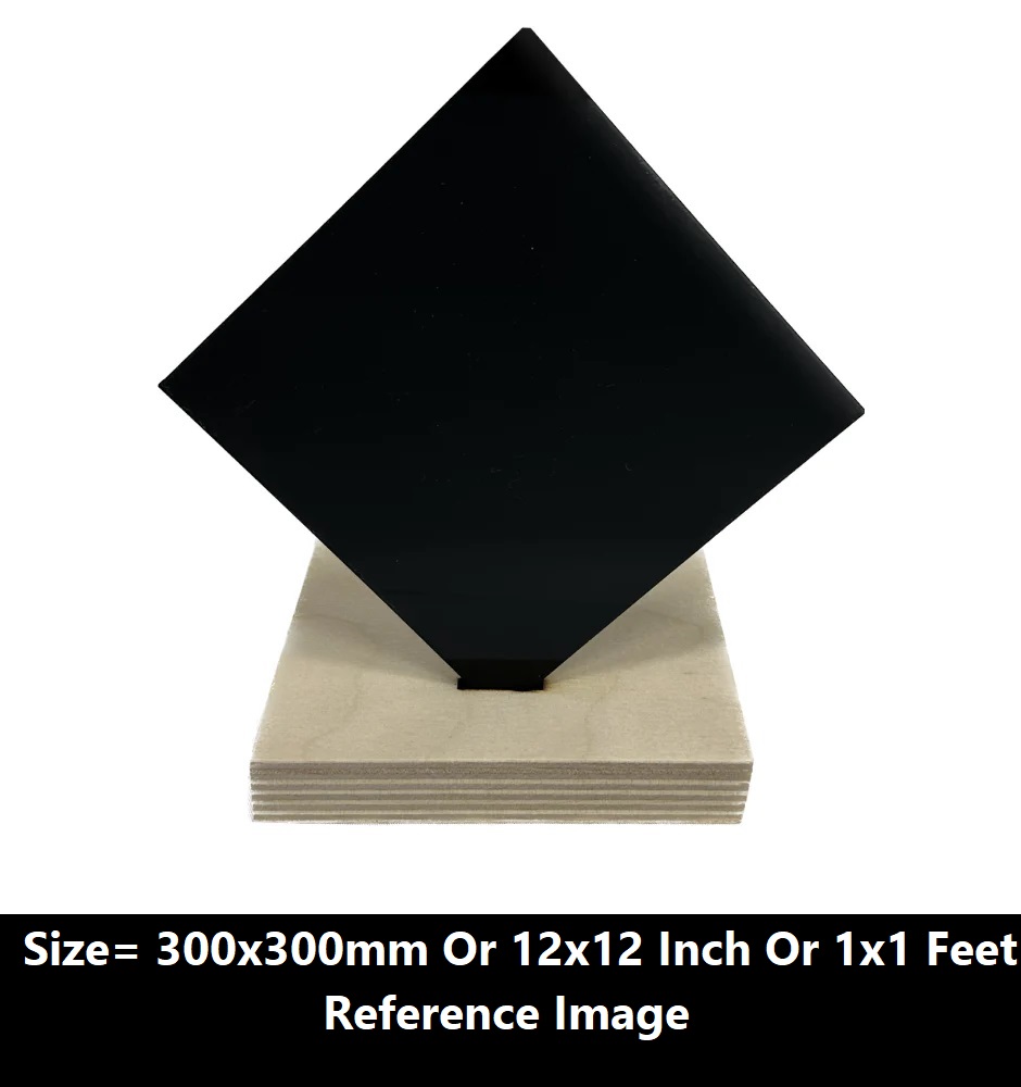 2mm Black Acrylic Sheet 300x300mm, Plastic Plexiglass Pane