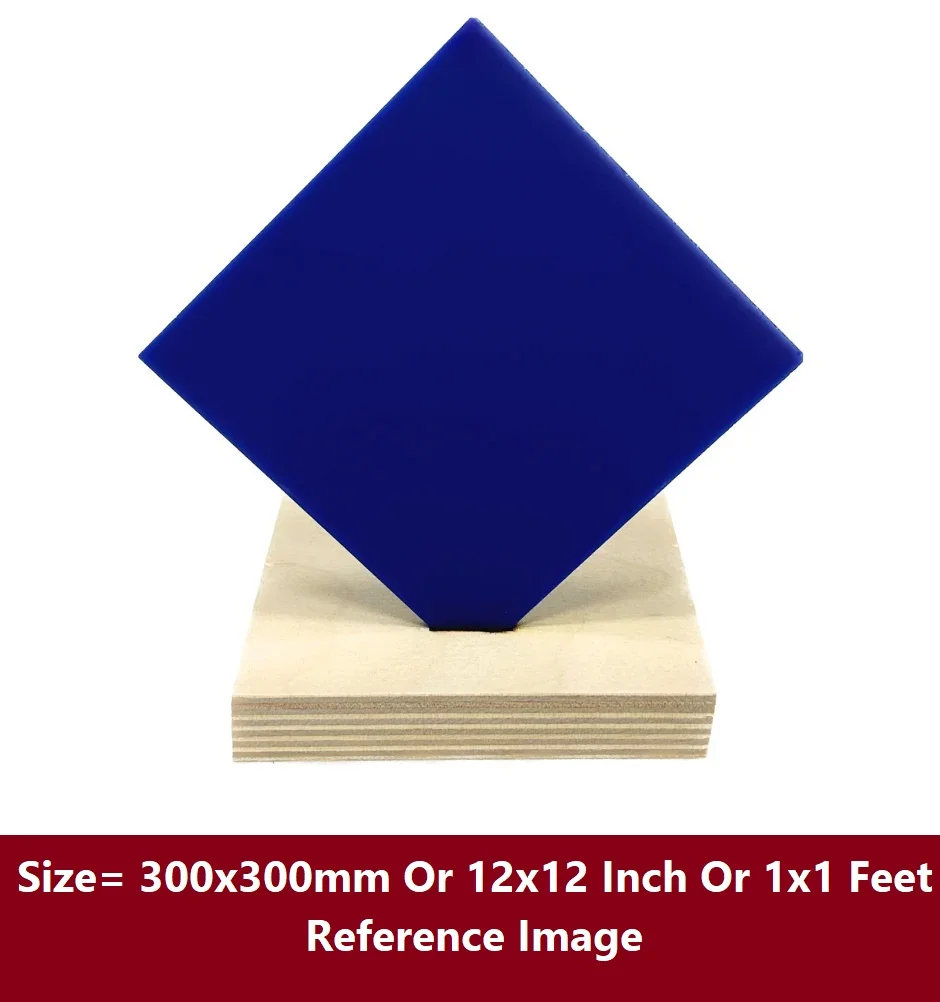 Blue 5mm Acrylic Sheet 12x12 Inch Plexiglass Plastic Sheet