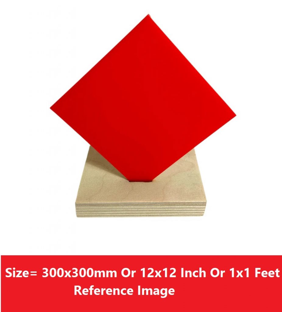 Red 5mm Acrylic Sheet 12x12 Inch Plexiglass Plastic Sheet