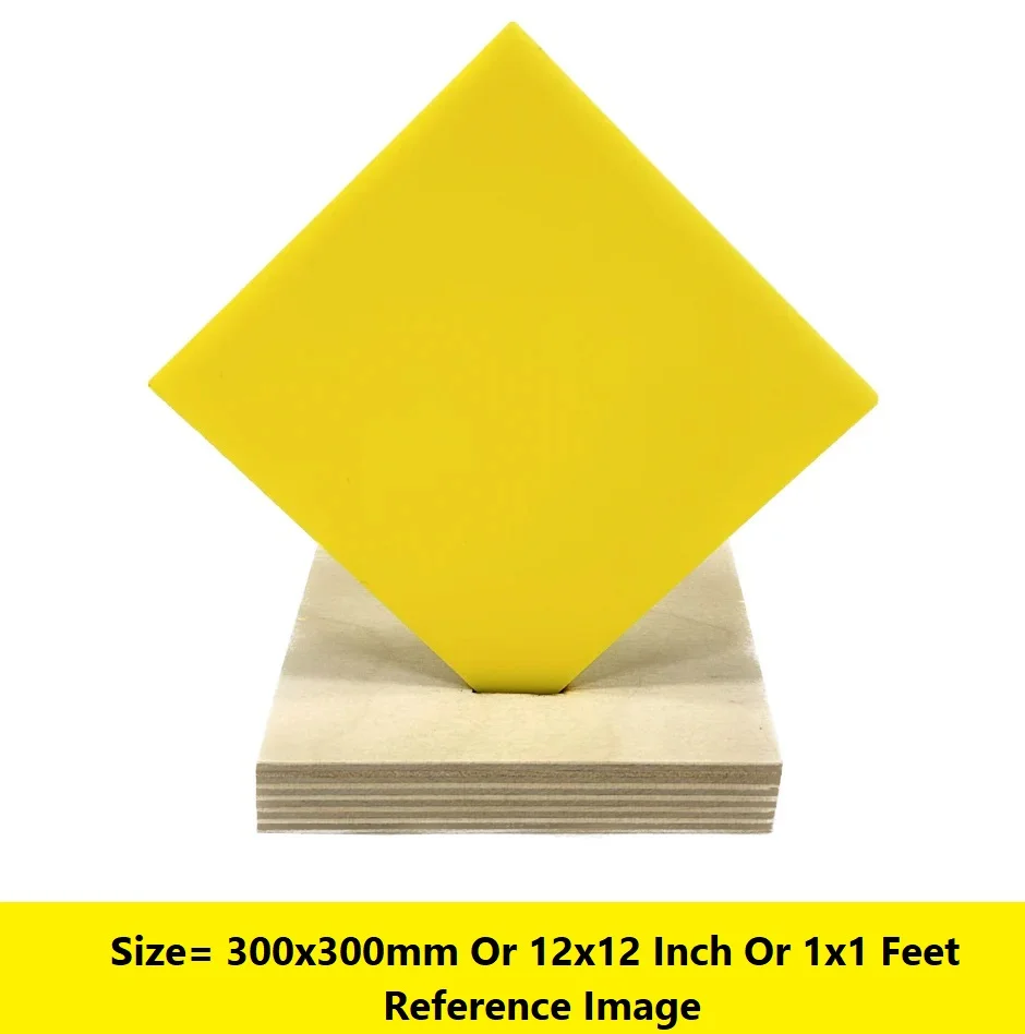 Yellow 3mm Acrylic Sheet 12x12 Inch Plexiglass Plastic Sheet