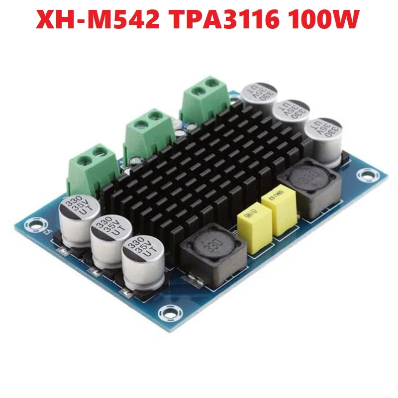 XH-M542 TPA3116D2 100W Dual Channel Audio Amp Board 12-26V