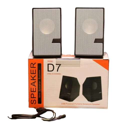 D7 Portable Mini USB Speaker 5V 3W Bass Sound for PC Laptop