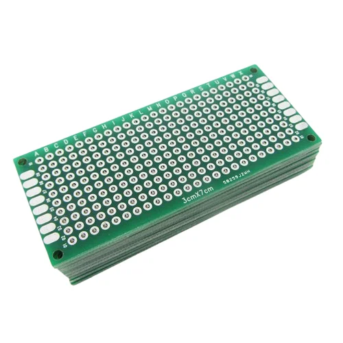 3x7cm Double-Sided Dot Veroboard PCB for Arduino Prototyping