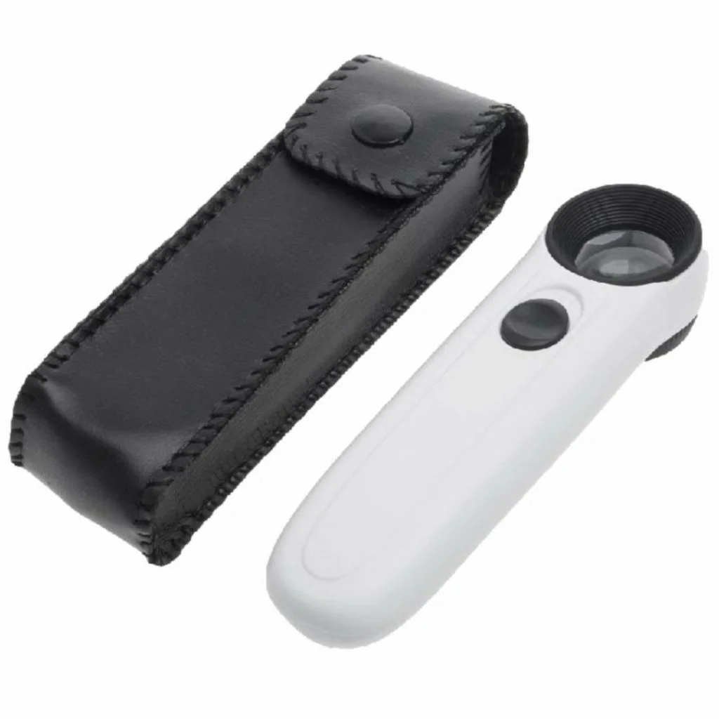 40X LED Handheld Magnifying Glass 21mm for Jewelry Work