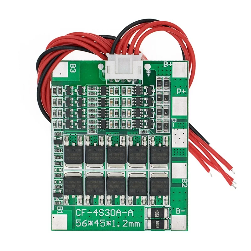 4S 30A BMS 14.8V Lithium Battery Charger Protection Board