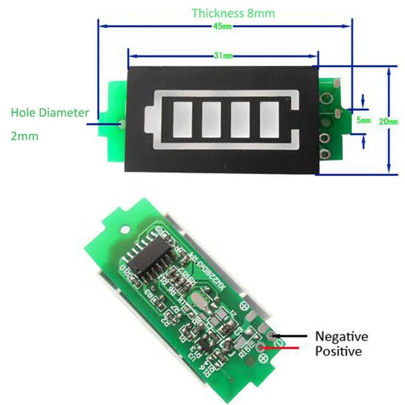 4 Digit Battery Capacity Tester 1S Li-ion Lipo Meter 3.7V