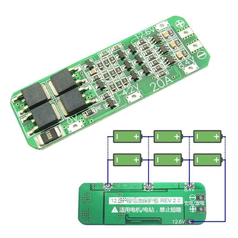 Green 3S 20A BMS Battery Protection Board for 12.6V Li-ion