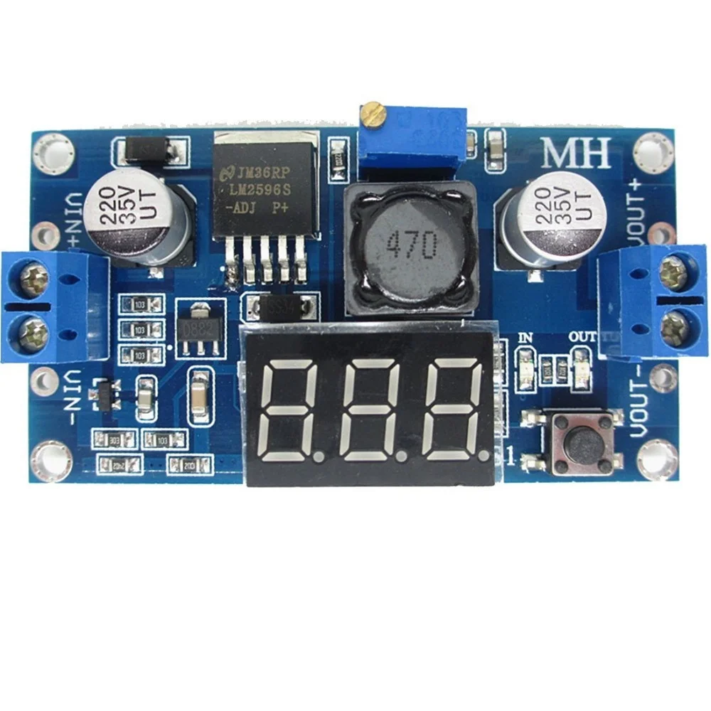 LM2596 Buck Converter With Display 4.5-40V To 3-35V Module
