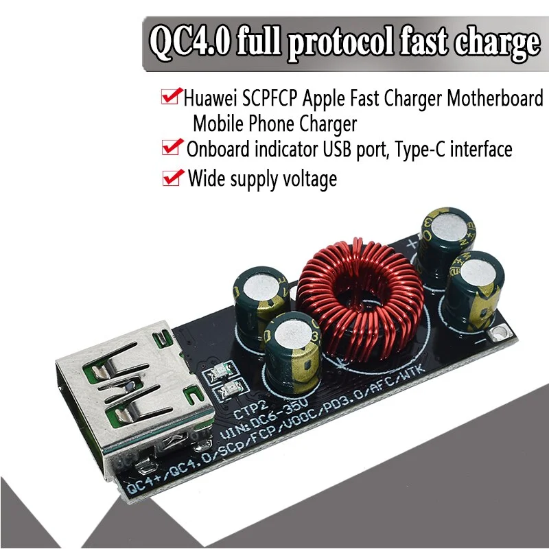 QC4.0 QC3.0 Fast Charger USB Type C 6-35V SW3516 Module
