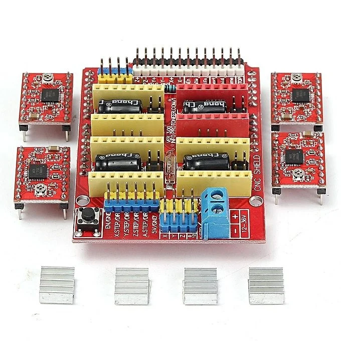 Buy 4Pcs A4988 Stepper Motor Driver with V3 CNC Shield Board
