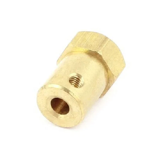 18mm 4mm Brass Hex Motor Shaft Coupling for DC Gear Motor