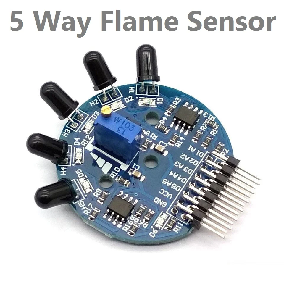5 Channel IR Flame Sensor Module Fire Detector for Arduino