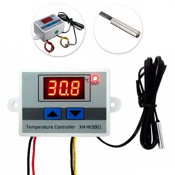 W3001 Digital Temperature Controller DC 12V 10A Thermostat