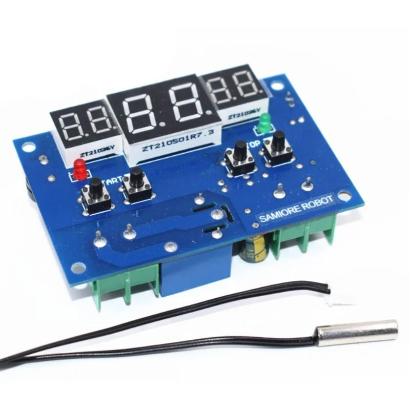 W1401 Digital Temp Controller 12V 3 Display Thermostat