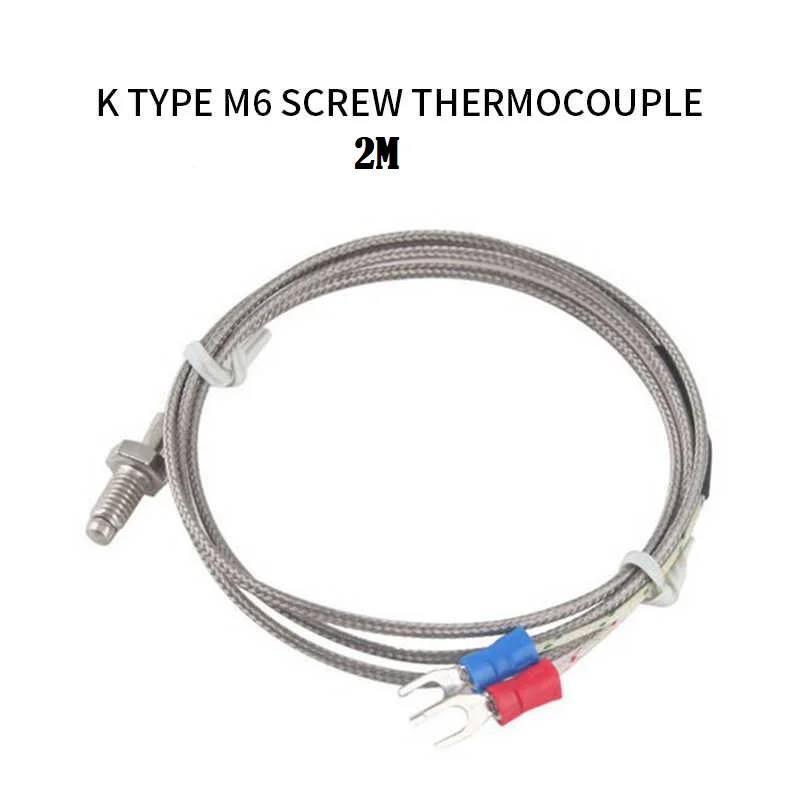 K Type Thermocouple Sensor with 2M Cable for Temperature