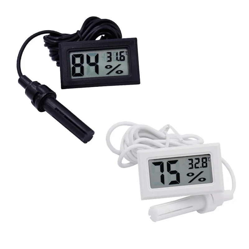 Digital LCD Display Temperature & Humidity Meter 1.5M Probe