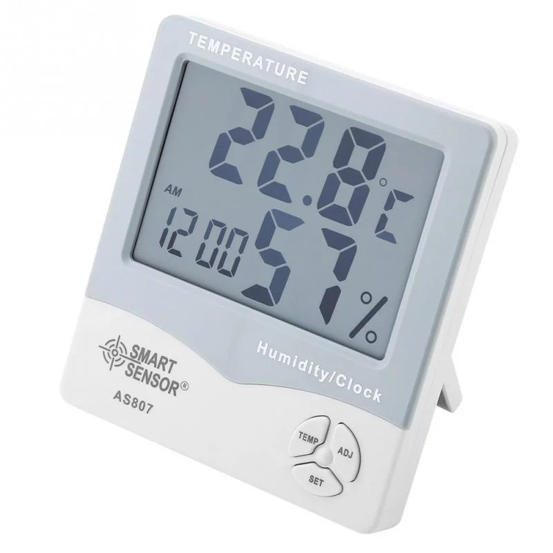 Smart Sensor AS807 Digital Hygrometer Thermometer Clock