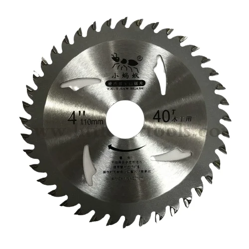 110mm TCT Circular Saw Blade 40T for Wood Cutting