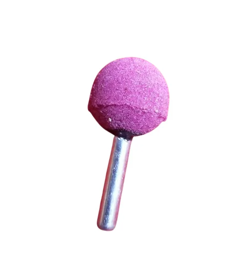25mm Red Corundum Grinding Burr with 6mm Shank