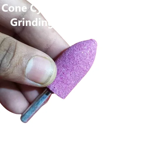 Red Cone Corundum Grinding Burr 20x40mm 6mm Shank Tools