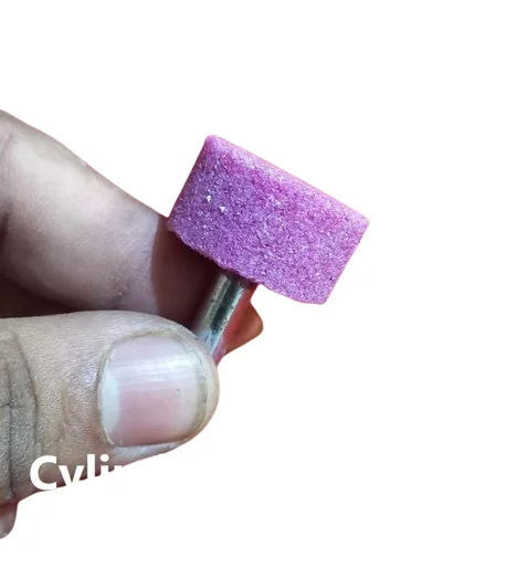Red Corundum Cylindrical Grinding Burr 25x14mm 6mm Shank
