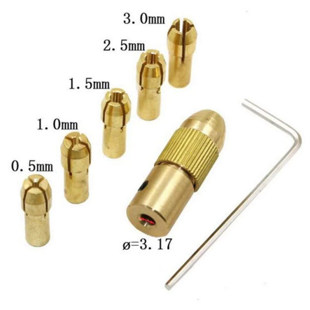3.17mm Mini Drill Chuck Set 5 in 1 Clamp Adapter & Wrench