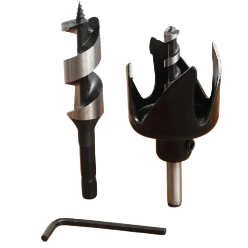 Door Lock Hole Saw Kit 22–54mm Cutter Tool for Wood Cutting