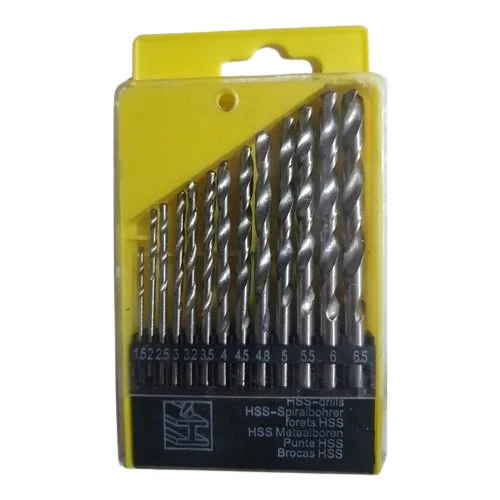 13Pcs Stainless Steel HSS Twist Drill Bit Set 1.5mm–6.5mm