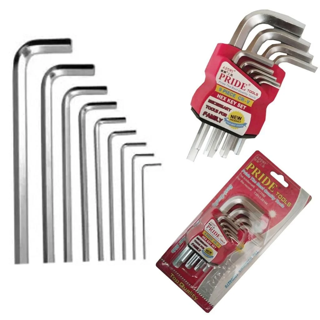 9Pcs Hex Key Set Wrench 1.5-10mm Steel Hexagonal Spanner