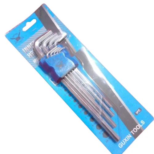 Long GUXIN 9Pcs Hex Key Wrench Set 1.5-10mm L-Shape Hexagonal