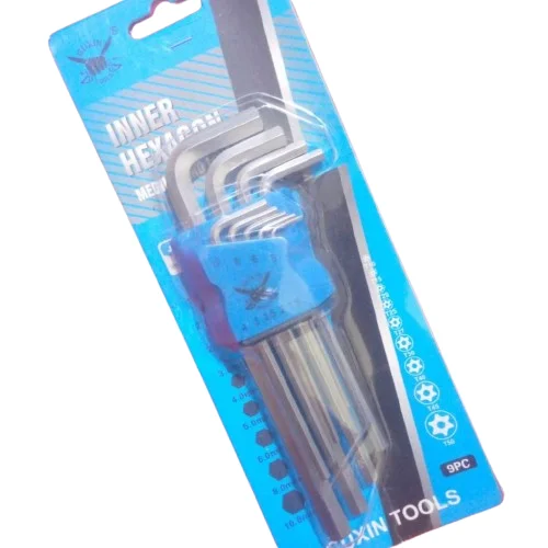 Medium GUXIN 9Pcs Hex Key Wrench Set 1.5-10mm L Shape Hexagonal