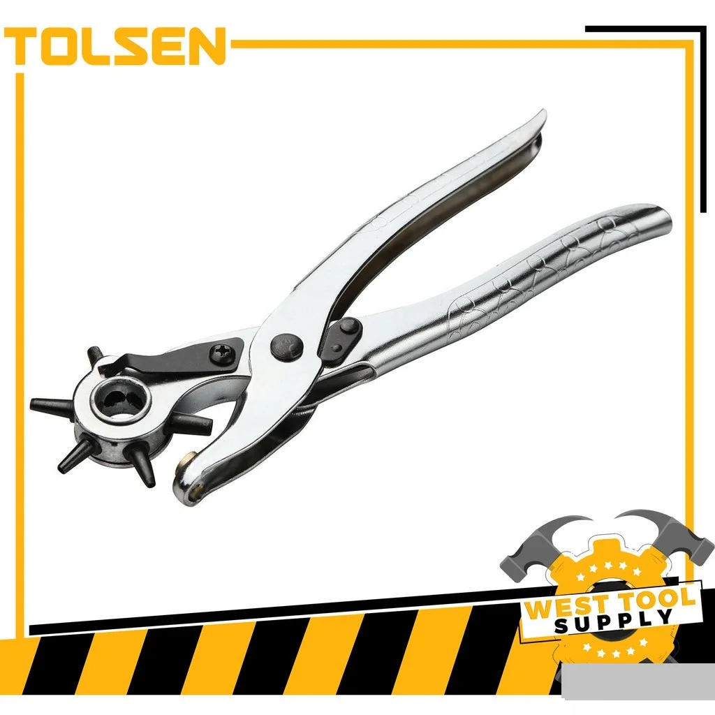 TOLSEN 9 Inch Leather Hole Punch Revolving Rotary Tool