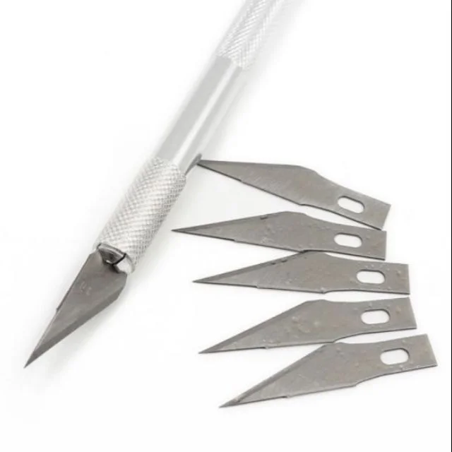 Precision Cutter Knife With 6 Blades & Safety Cap