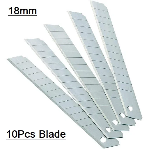 18mm Anti Cutter Knife With 10 Blades Box Cutter Set
