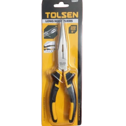 Tolsen 8 Inch Long Nose Pliers 200mm Carbon Steel Tool