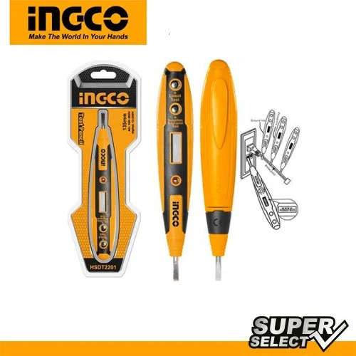 INGCO AC DC Voltage Tester 12-250V Non-Contact LCD Pen