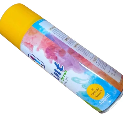 Medium Yellow Spray Paint 400ml for Wood Metal Plastic
