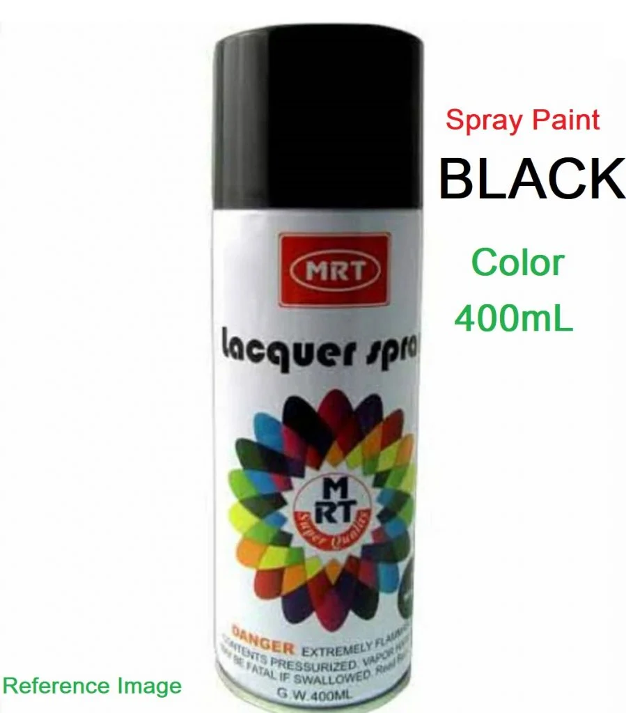 Black Spray Paint 400ml for Metal Wood Plastic Surface