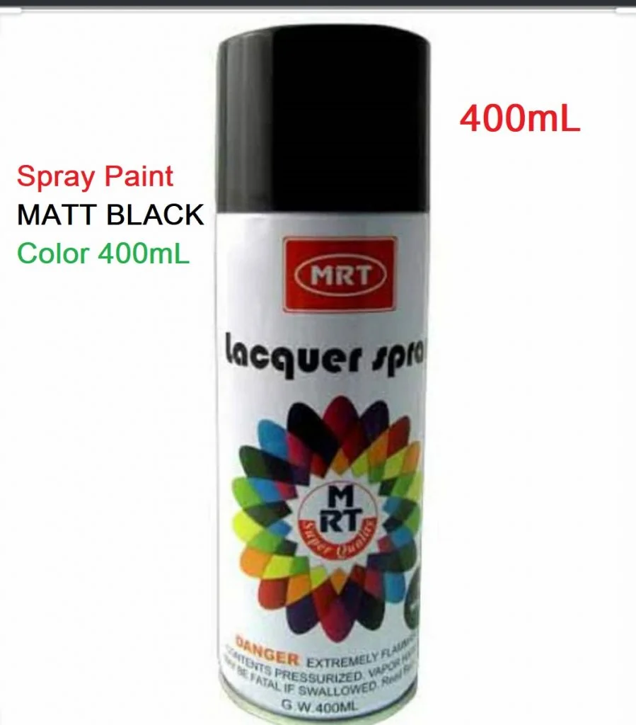Matt Black Spray Paint 400ml for Metal Wood Plastic
