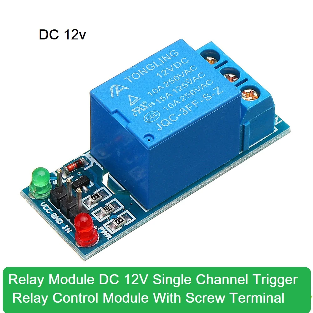 12V 1 Channel Relay Module with Screw Terminal for Arduino