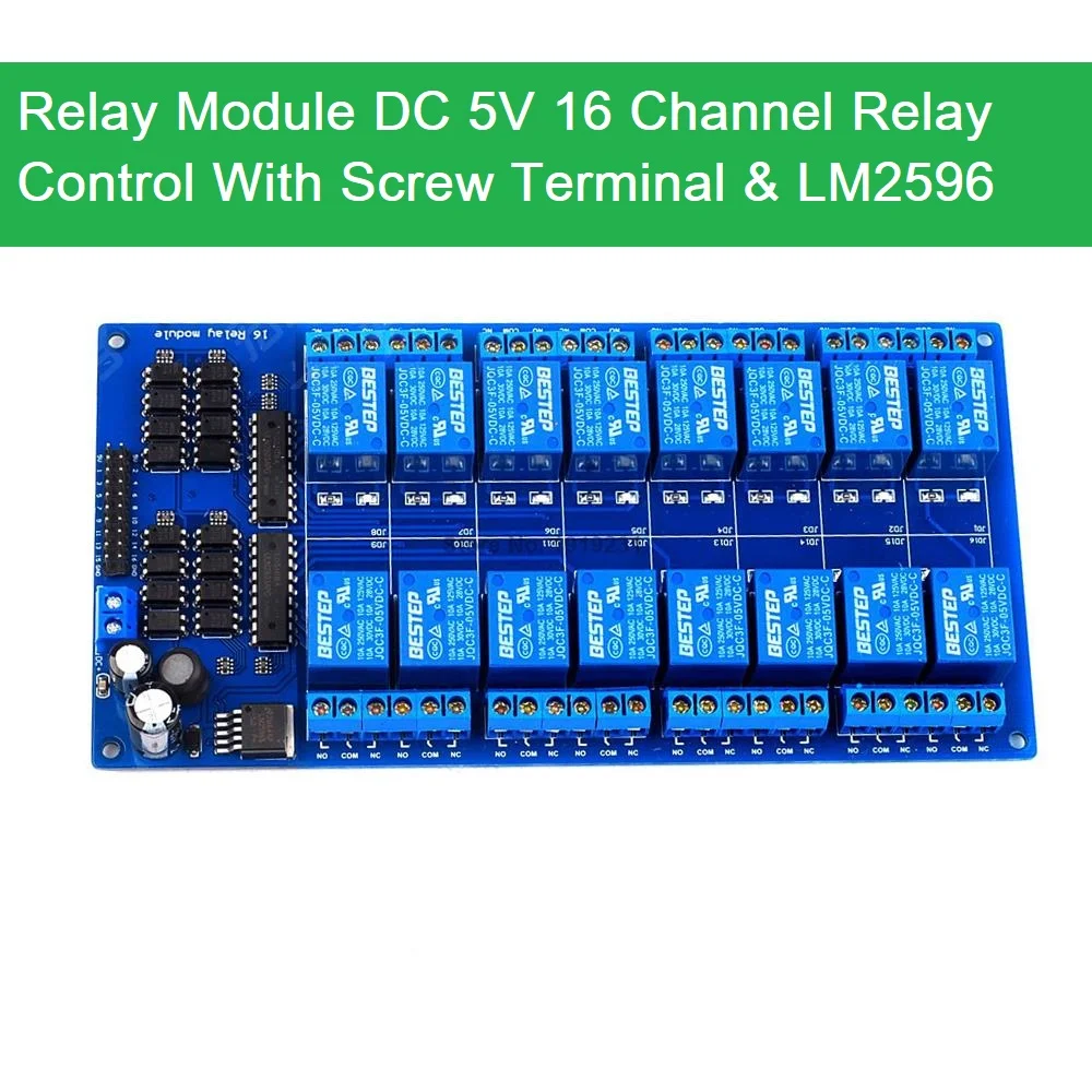 5V 16 Channel Relay Module With Optocoupler For Arduino