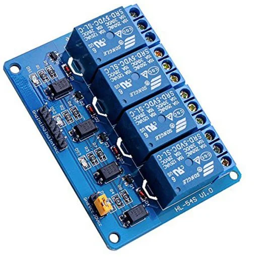 5V 4 Channel Relay Module With Optocoupler For Arduino