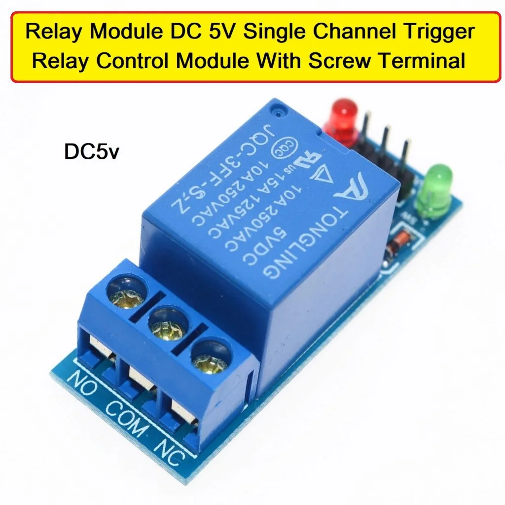 5V 1 Channel Relay Module With Screw Terminal For Arduino