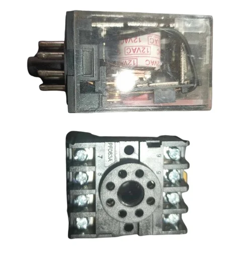 MK2P-I 12V 10A Relay With Base 8-Pin Coil 2-Pole DC Relay