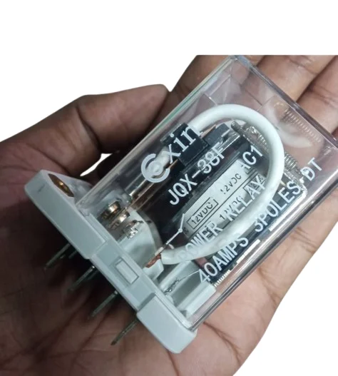 JQX-38F 12V 40A Power Relay 11-Pin 3 Pole Electromagnetic