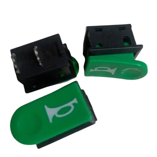 Green Cap Horn Switch DC 12V 10A Momentary Push Button
