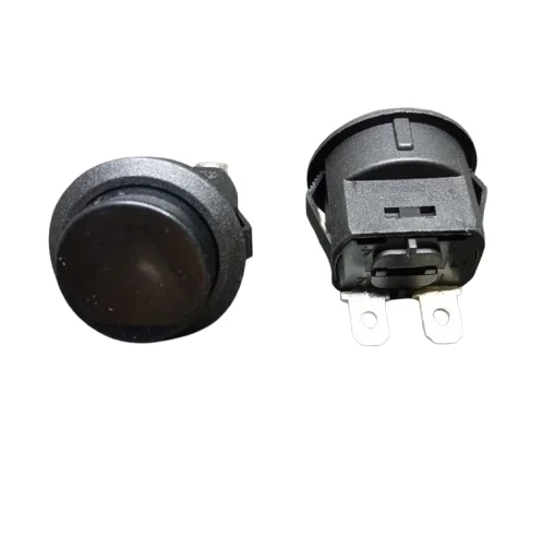 Buy Self Lock Round 2-Pin 250V 16A Push Button Switch Black