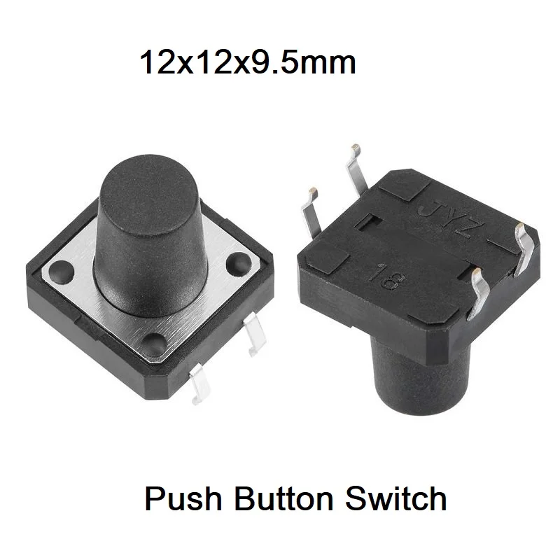 Buy 12x12x9.5mm 4Pin Momentary Push Button Tact Switch